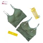 نیم تنه ورزشی زنانه کاپدار ژانت تمام کش سبز